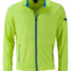 Men's Sports Softshell Jacket James & Nicholson - brightyellow brightblue