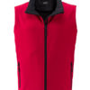 Mens Promo Softshell Vest James & Nicholson - red black
