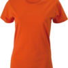 Werbeartikel Damen T-Shirt Ladies Slim Fitngarm - dark orange
