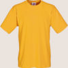 Werbeartikel T Shirt Round Medium - goldgelb
