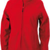 Werbeartikel Jacke Ladies Bonded Fleece - red/carbon