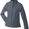 Werbeartikel Jacke Ladies Bonded Fleece - carbon/black