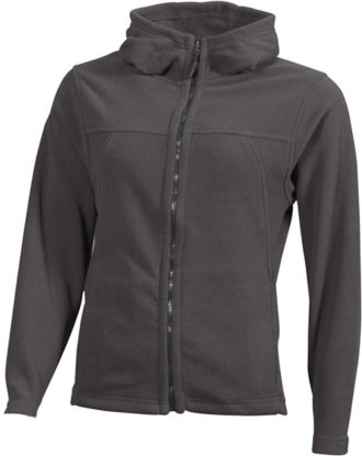 Mikro Fleece Zip Damen Jacke - dark grey