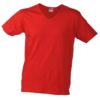 T-Shirt Slim Fit Men mit V-Ausschnitt - red