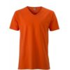 T-Shirt Slim Fit Men mit V-Ausschnitt - dark orange