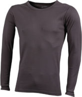 Herrenshirt Long-Sleeved - charcoal