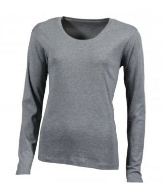 Damen Shirt Long-Sleeved - grey heather