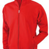 Full Zip Fashion Sweater - red