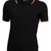 Ladies Tipping Polo - black orange