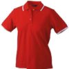 Ladies Tipping Polo - red white