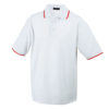 Tipping Polo Werbetextilien - white red