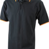 Tipping Polo Werbetextilien - black orange
