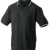 Tipping Polo Werbetextilien - black silver
