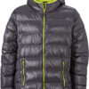 Werbeartikel Mens Down Jacket - carbon/acid yellow