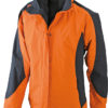 Werbeartikel Damen jacke 2 in 1 - pop orange/black