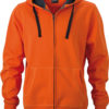 Werbeartikel Kapuzen Sweat Jacke - dark-orange/carbon