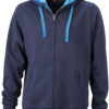 Werbeartikel Kapuzen Sweat Jacke - navy/cobalt