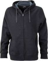 Werbeartikel Kapuzen Sweat Jacke - black/carbon