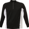 Mens Running Shirt Langarm James & Nicholson- black/white