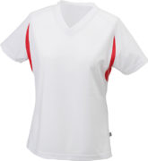 Ladies Running-T James & Nicholson - white/red