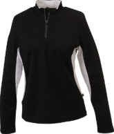 Ladies Running Shirt Langarm James & Nicholson - black/white