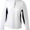 Ladies Running Shirt Langarm James & Nicholson - white/black