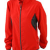 Ladies Running Jacket James & Nicholson - red/black