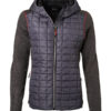 Ladies Knitted Hybrid Jacket James & Nicholson - grey melange anthracite melange