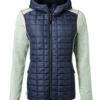 Ladies Knitted Hybrid Jacket James & Nicholson - light melange anthracite melange