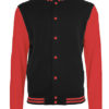 Sweat College Jacket Build Yor Brand - black red