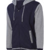 Unisex Heavyweight Vasity Zip Hood Independent - navy grey heather