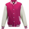 Varsity Jacket Just Hoods - hot pink/white