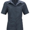 Ladies Business Shirt Short Sleeved James & Nicholson - carbon