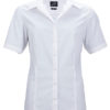 Ladies Business Shirt Short Sleeved James & Nicholson - white