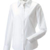 Ladies Long Sleeve Oxford Shirt Russel - white