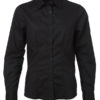 Ladies Shirt Longsleeve Oxford James & Nicholson - black