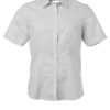 Ladies Shirt Shortsleeve Oxford James & Nicholson - silver