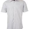 Ladies Shirt Shortsleeve Poplin James & Nicholson - light grey
