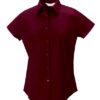 Ladies Short Sleeve Fitted Shirt Russel - port
