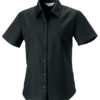 Ladies Short Sleeve Oxford Shirt Russel - black