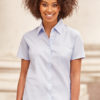 Ladies Short Sleeve Oxford Shirt Russel - oxford blue