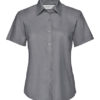 Ladies Short Sleeve Oxford Shirt Russel - silver