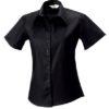 Ladies Short Sleeve Ultimate Non Iron Shirt Russell - black