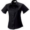Ladies Short Sleeve Ultimate Non Iron Shirt Russell - black