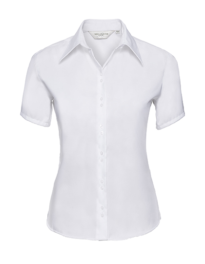 Ladies Short Sleeve Ultimate Non Iron Shirt Russell - white