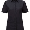 Ladies Short Sleeve Ultimate Stretch Shirt Russel - black