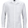 Mens Business Shirt Long Sleeved James & Nicholson - white
