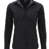 Mens Long Sleeve Fitted Friday Bar Shirt Premier - black