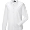 Mens Long Sleeve Fitted Shirt Russel - white
