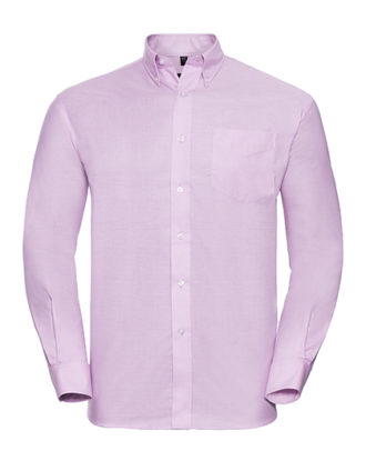 Mens Long Sleeve Oxford Shirt Russel - pink